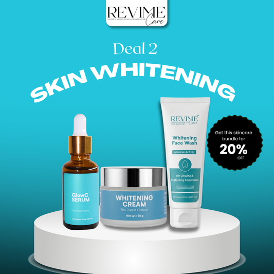 Complete skin whitening bundle by Revime Care for natural brightening