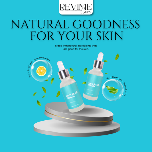 Organic Anti-Acne Serum with natural brightening and hydrating ingredients for an effective acne-fighting skincare routine.