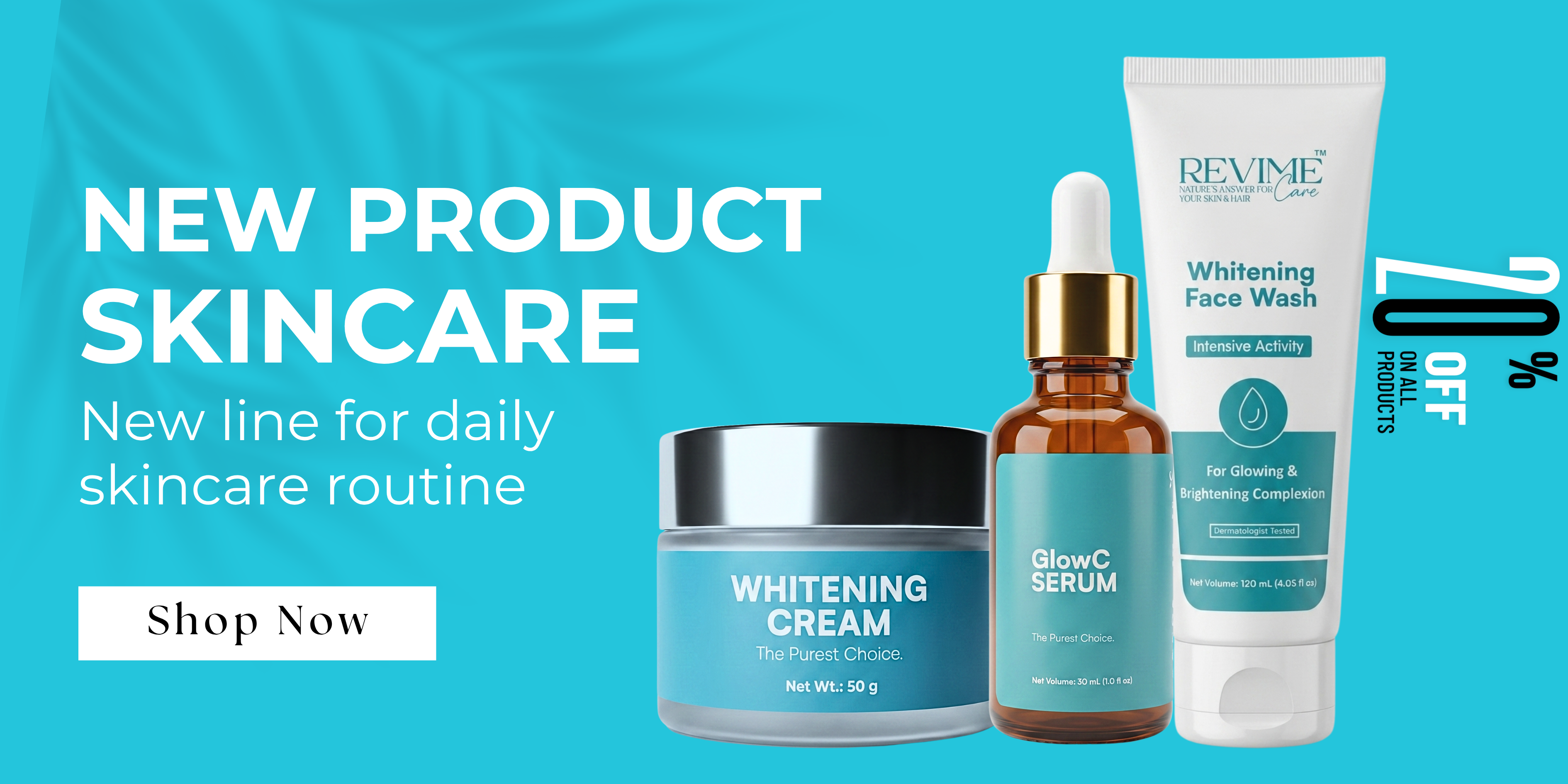 Revime Care Organic Skincare Range - New daily skincare routine products with flat 20 percent off across Pakistan.